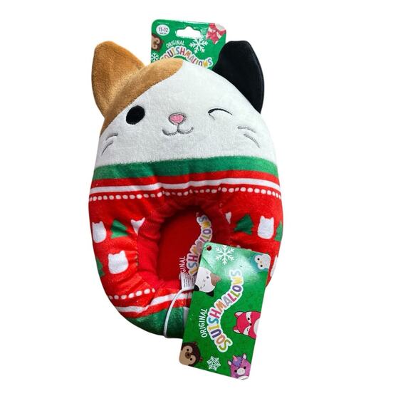 Squishmallows Christmas Sweater CAM the Cat Kitty Slippers Size 11-12 NEW NWT - Picture 1 of 4